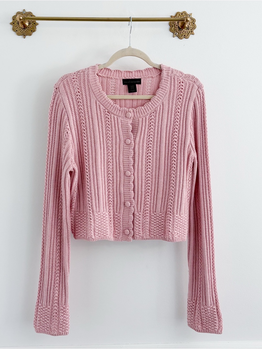 House of Harlow Pink Knit Cardigan Medium